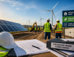 Prevailing wage compliance for renewable energy projects explained for contractors managing IRA tax credits and labor risk